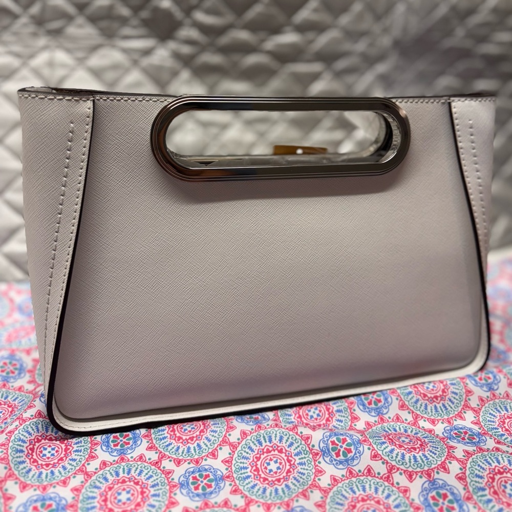 NWT Michael Kors Convertible Clutch Bag in Optic White & chain link strap - Picture 6 of 12
